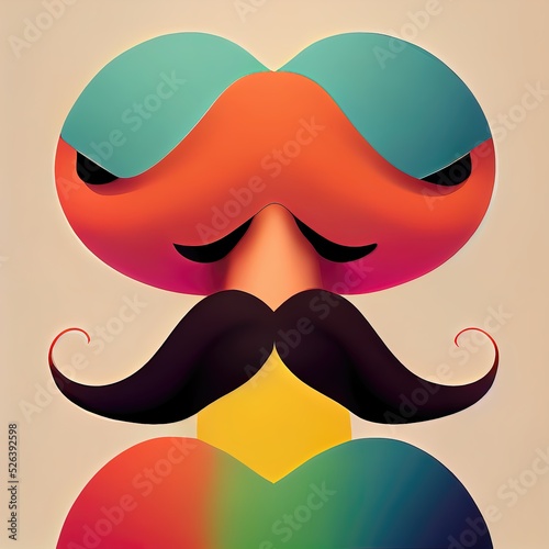 Movember Mustache moustache face colorful colourful