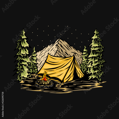 this design is illustration logo nature wild Free Vector
