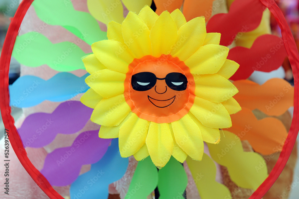 Fototapeta premium A small windmill, a child's toy