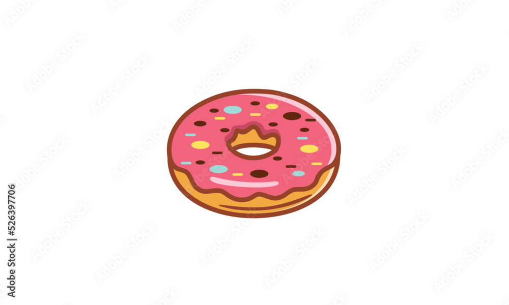 strawberry donut vector design strawberry donut vector design
