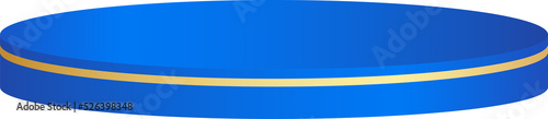 Elegant Blue Podium with gold strip 1 Stage Perfect For Element Design Advertising or Social Media Promotion