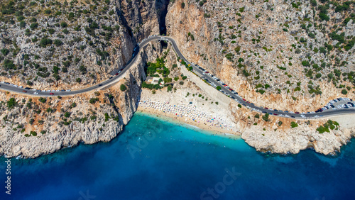 Aerial view of Kaputas  Kaputa    Beach in Kas  Ka    Antalya  Turkey.