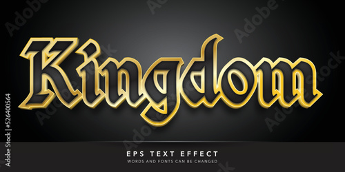 kingdom 3d editable text effect