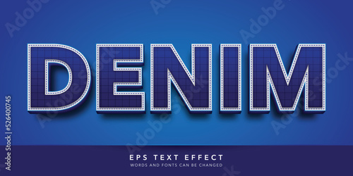 denim 3d editable text effect