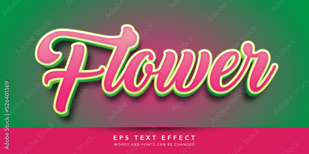 flower 3d editable text effect flower 3d editable text effect