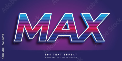 max 3d editable text effect photo