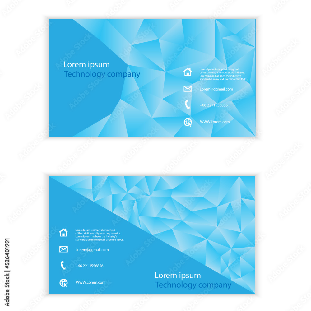 Triangular abstract modern future namecard vector for technology and finance concept and education future company Triangular abstract modern future namecard vector for technology and finance concept and education future company
