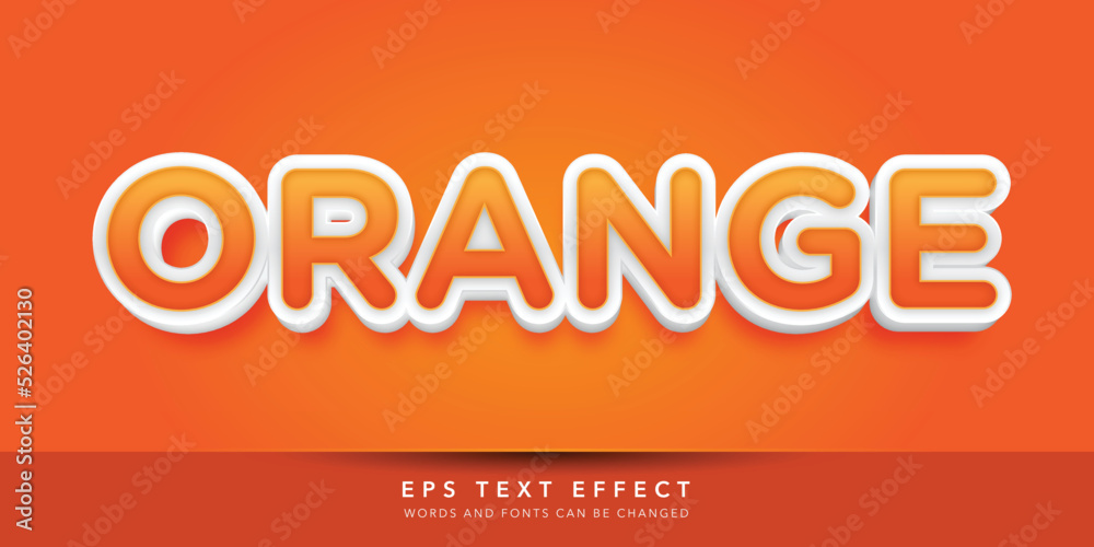 orange 3d editable text effect orange 3d editable text effect
