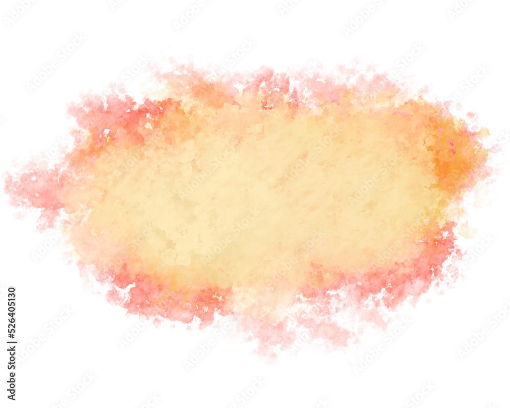 Watercolor yellow banner. Warm color painting and splash. Summer or autumn background concept. Abstract artwork illustration.
