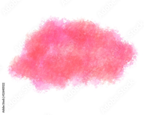 Watercolor pink banner. Warm color painting and splash. Summer or autumn background concept. Abstract artwork illustration.