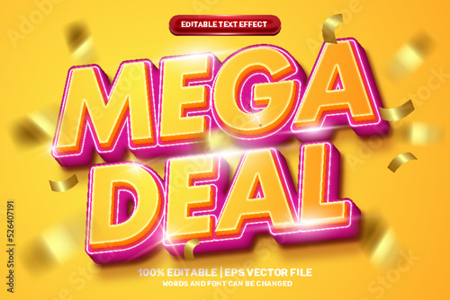 Super mega deal editable text effect