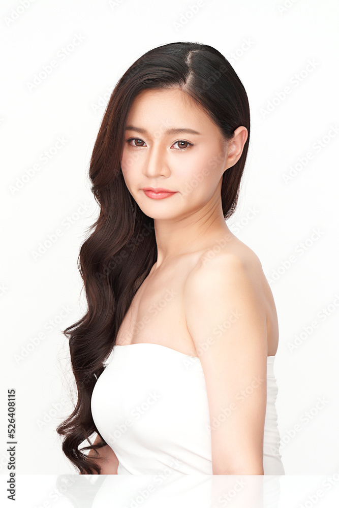 Beautiful young asian woman with clean fresh skin on white background, Face care, Facial treatment, Cosmetology, beauty and spa, Asian women portrait. Beautiful young asian woman with clean fresh skin on white background, Face care, Facial treatment, Cosmetology, beauty and spa, Asian women portrait.