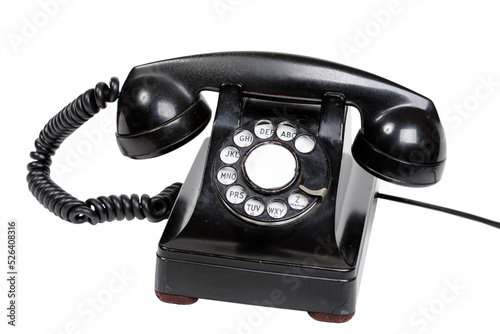 An old bakelite dial phone. photo