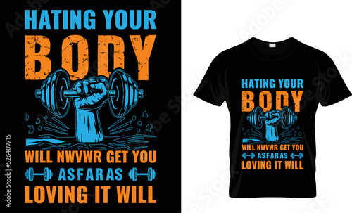 Fitness T-shirt Design  Template 