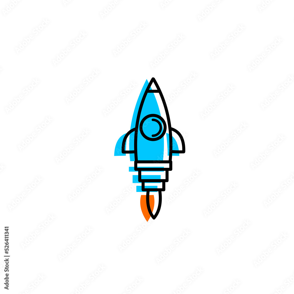rocket icon logo design isolated on white background rocket icon logo design isolated on white background
