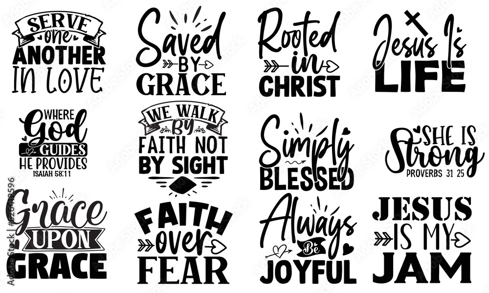 Fototapeta premium Christian SVG Design Bundle