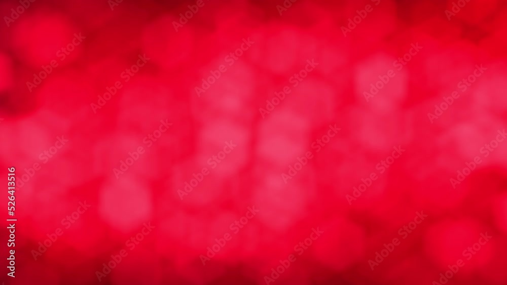 Abstract red blurred hexagon festive motion 3D animation. Holiday concept backdrop. De-focused light red particles ember over black background. Abstract red blurred hexagon festive motion 3D animation. Holiday concept backdrop. De-focused light red particles ember over black background.