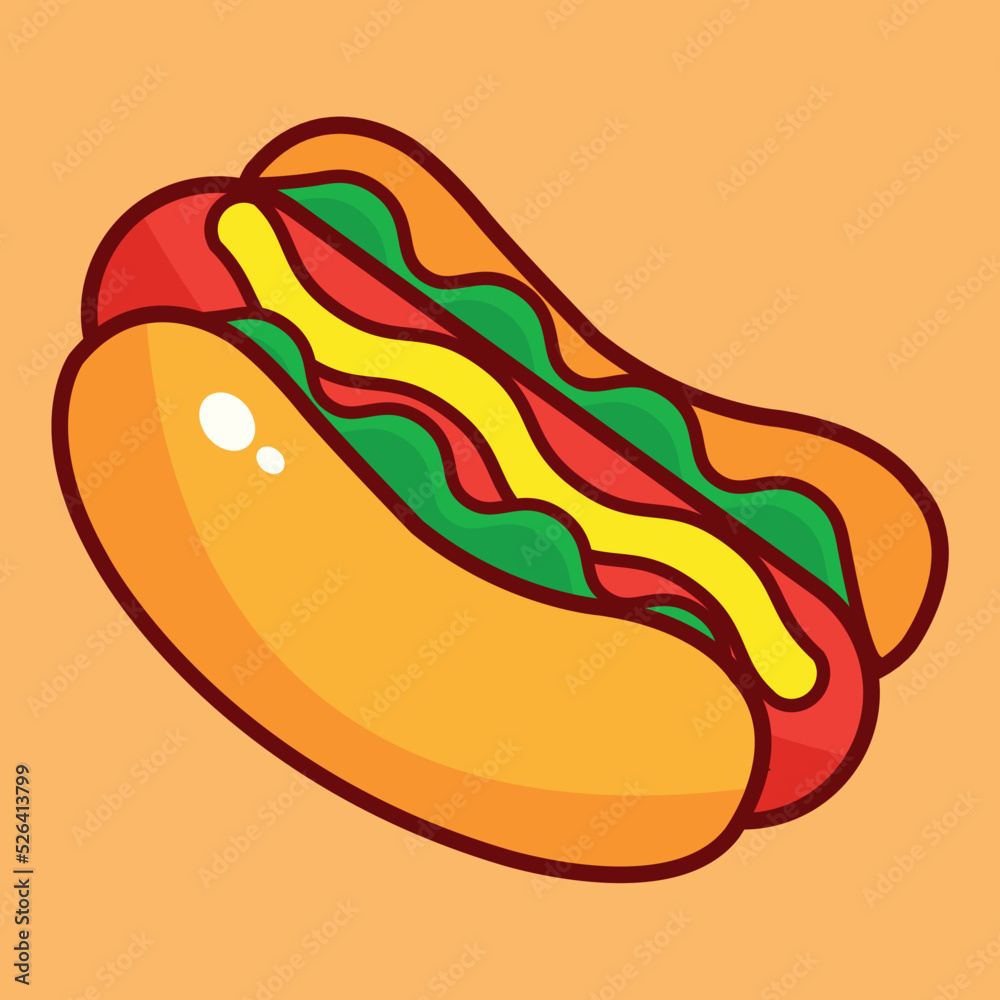 hot dog illustration hot dog illustration