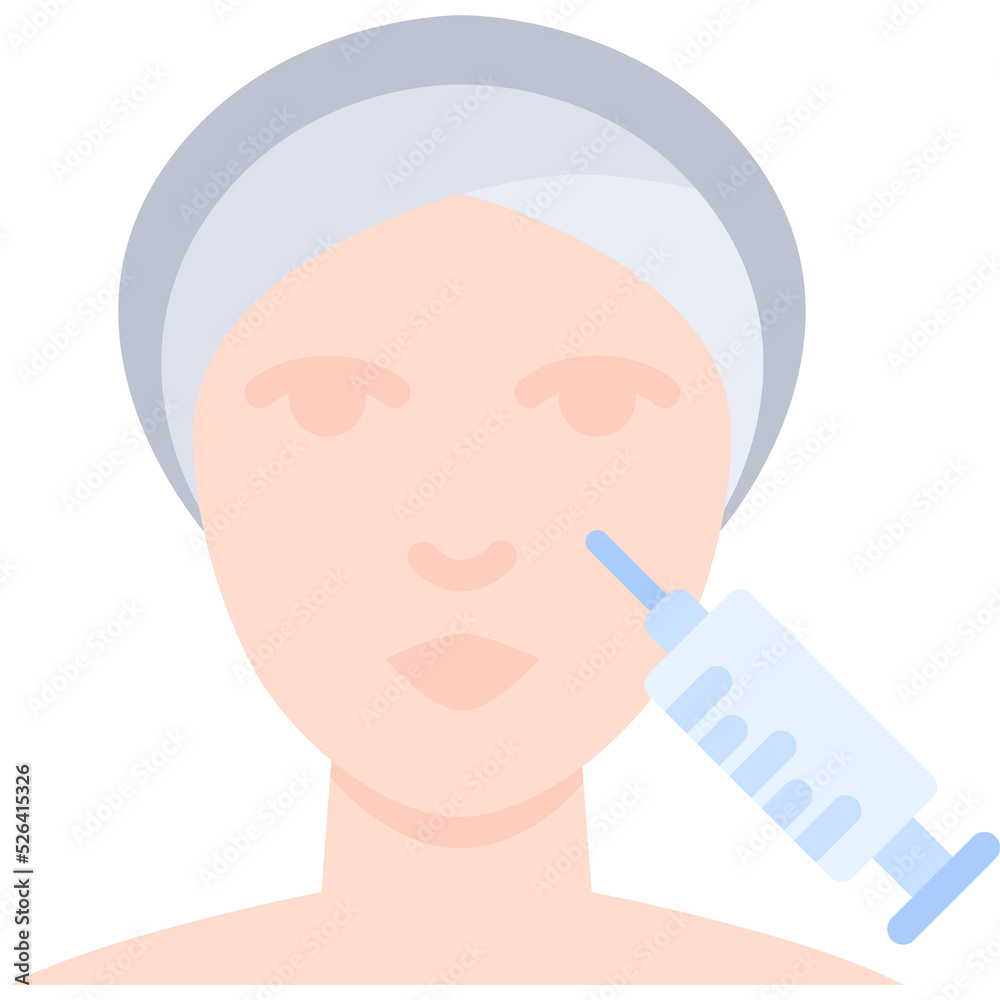 Facial fillers icon. Flat design. For presentation. Facial fillers icon. Flat design. For presentation.