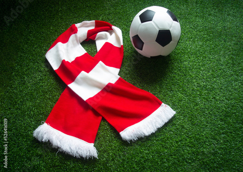 football with scarf , soccer supporters  © janews094