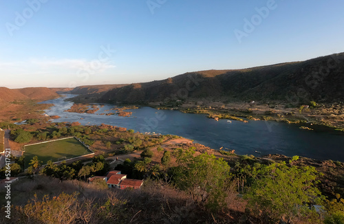Vista panorâmica do Rio São Francisco, próximo à cidade de Piranhas, nordeste brasileiro photo