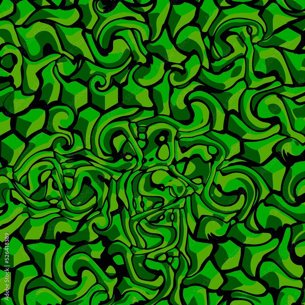 Illustration abstract, Lime green, forest green, emerald green. Good for symmetrical, floral, or paisley patterns with shades of green. Fit for design, painting, backdrop, wall art, canvas etc. Illustration abstract, Lime green, forest green, emerald green. Good for symmetrical, floral, or paisley patterns with shades of green. Fit for design, painting, backdrop, wall art, canvas etc.