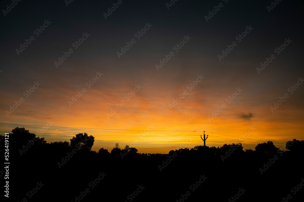 sunset in the mountains