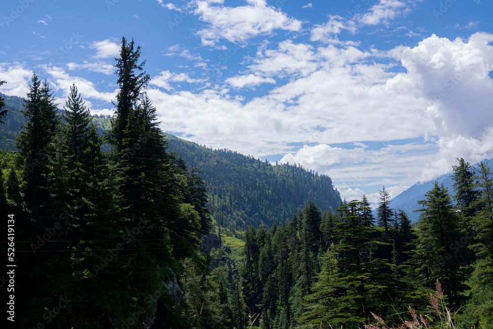 clouds over the mountains