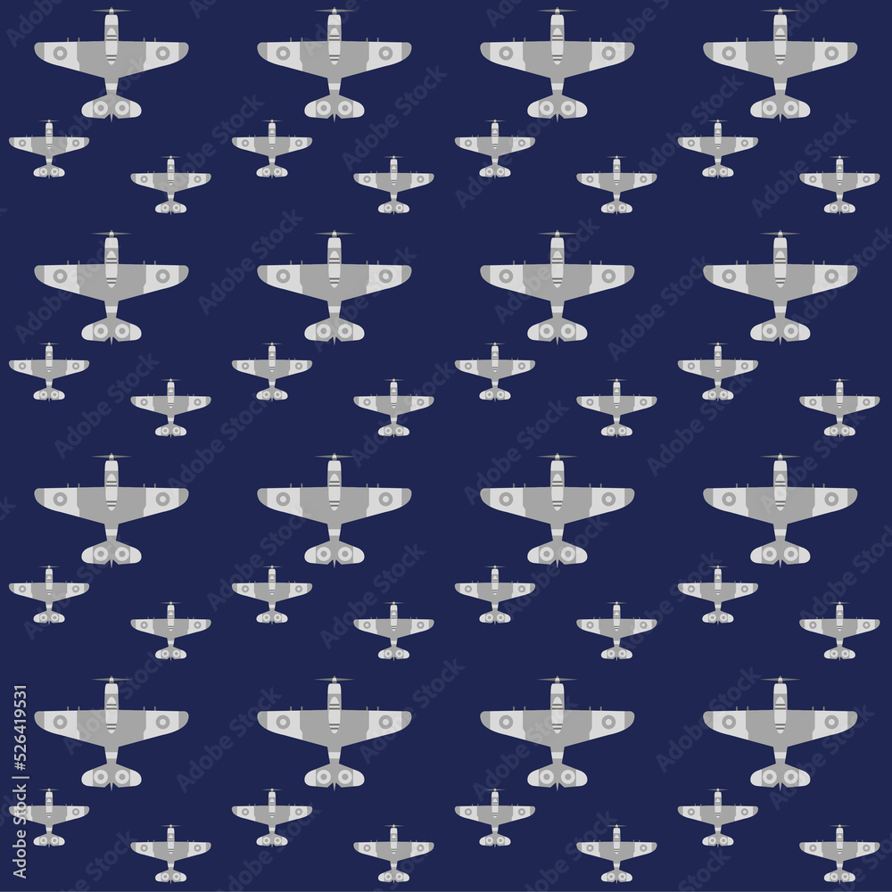 seamless pattern with airplanes