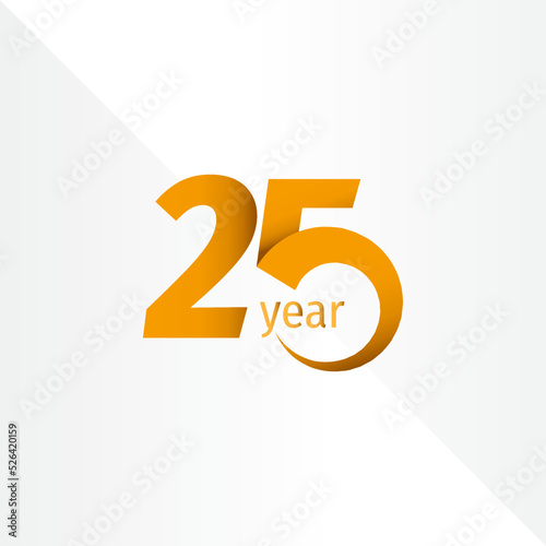 25 Year Anniversary Celebration Vector Template Design Illustration
