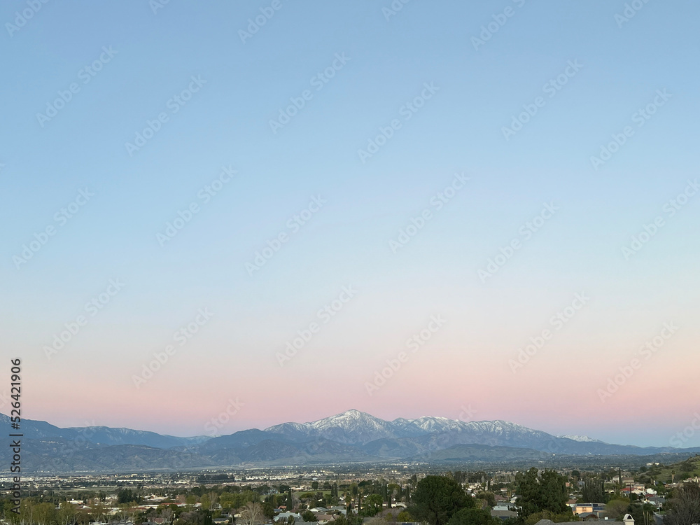 sunset in the mountains