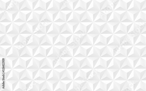 Fotografia 立体的な白色の三角形の幾何学模様背景