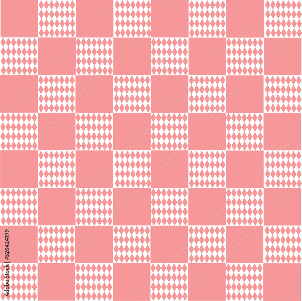 Beautifully patterned background square abstract for decorative plaid, argyle cloth, pink gingham.