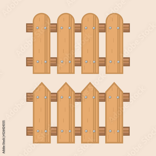 wooden fence isolated on white