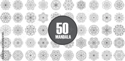 Mandala Big vector geometrical mandalas ornament. Mandala collections