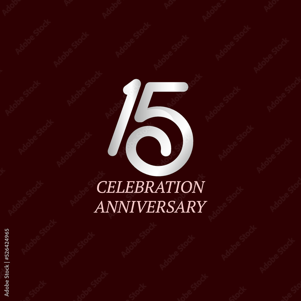 15 Year Anniversary Celebration Vector Template Design Illustration 15 Year Anniversary Celebration Vector Template Design Illustration