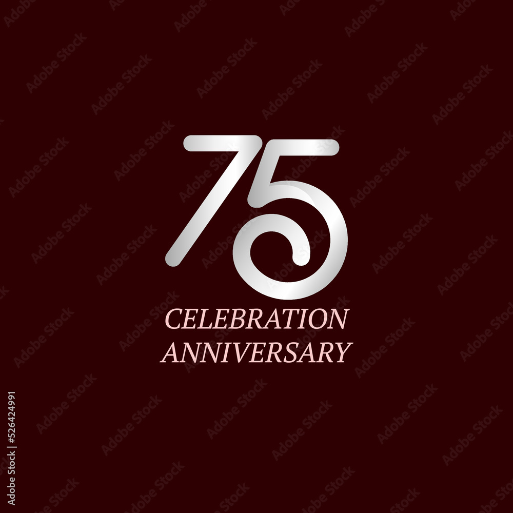 75 Year Anniversary Celebration Vector Template Design Illustration 75 Year Anniversary Celebration Vector Template Design Illustration