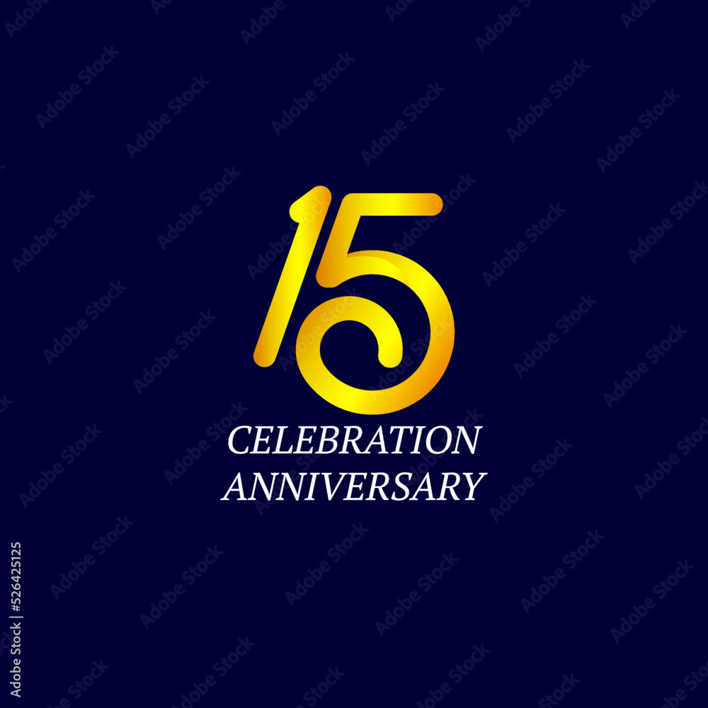 15 Year Anniversary Celebration Vector Template Design Illustration 15 Year Anniversary Celebration Vector Template Design Illustration