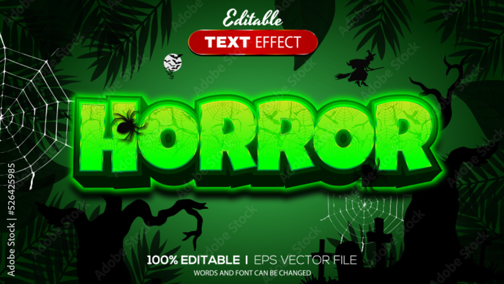 3D halloween text effect - Editable text effect