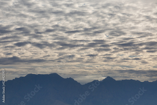 Mountains behind the village of Lumio Corsica on the mediterranean sea © jeancliclac