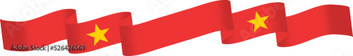 Free Download Vietnam flag ribbon ornament for independence day - GFXLoad