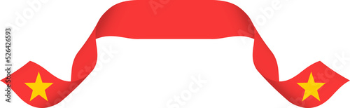 Free Download Vietnam flag ribbon ornament for independence day - GFXLoad