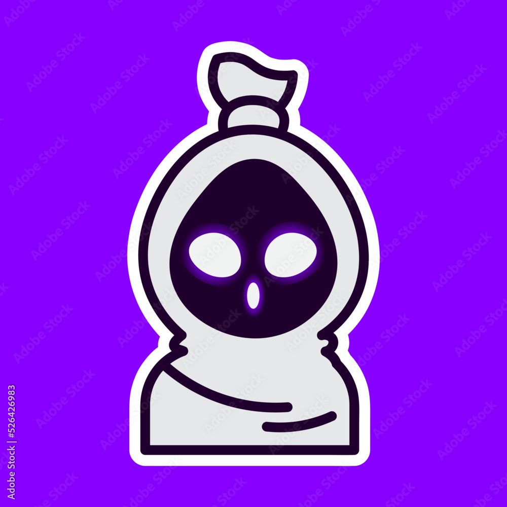 Cute Pocong - Indonesian Ghost Vector Illustration Cute Pocong - Indonesian Ghost Vector Illustration