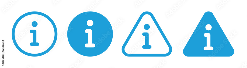 Info icon sign set. Information vector, i point symbol isolated on white background. Info icon sign set. Information vector, i point symbol isolated on white background.