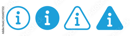 Info icon sign set. Information vector, i point symbol   isolated on white background.