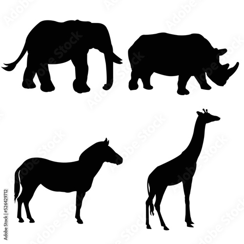 silhouettes of animals