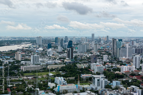 Aerial view Bangkok's cityscape capital city of Thailand