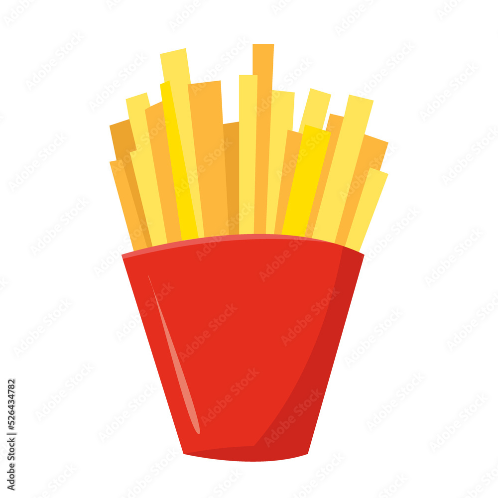 French fries isolated on white background French fries isolated on white background