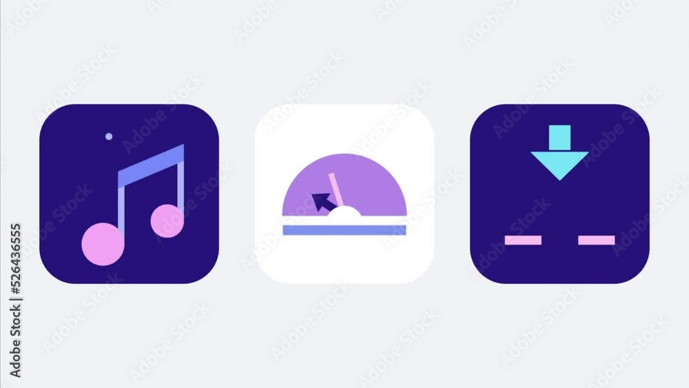 4k video of cartoon of music icons set. 4k video of cartoon of music icons set.