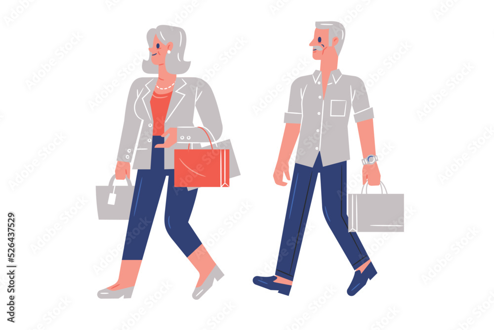 Shopping illustration for website, application, printing, document, poster design, etc.